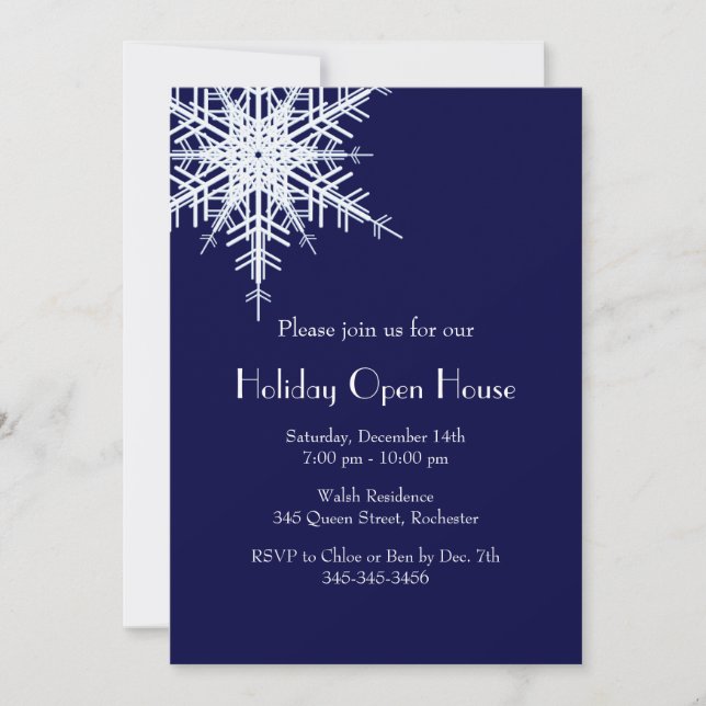 Invitación compensada Nevado de la casa abierta (Anverso)