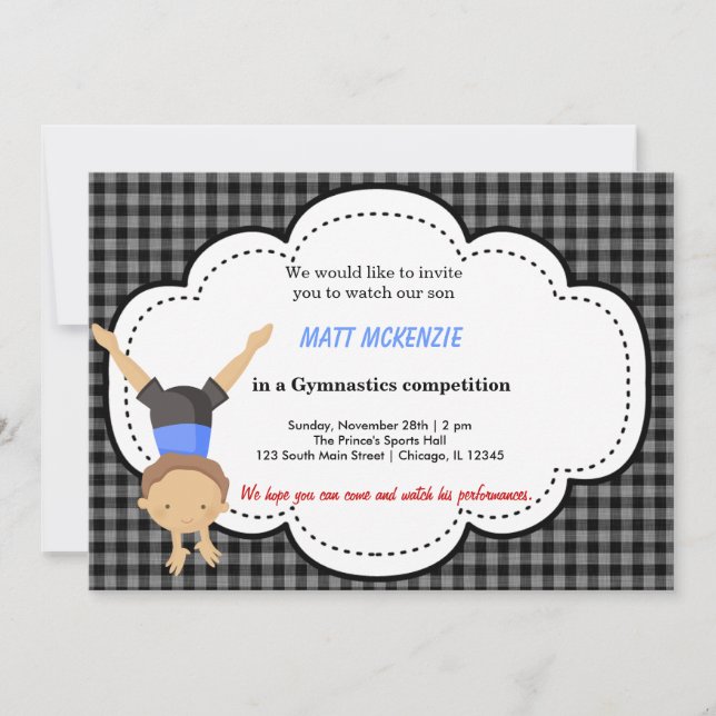Invitación Competencia de gimnasios (Anverso)