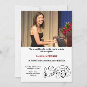 Invitación Competencia de piano