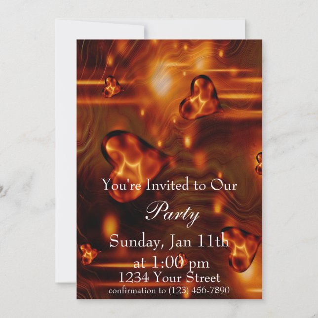 Invitación completa del Fiesta de la llama del cor (Anverso)