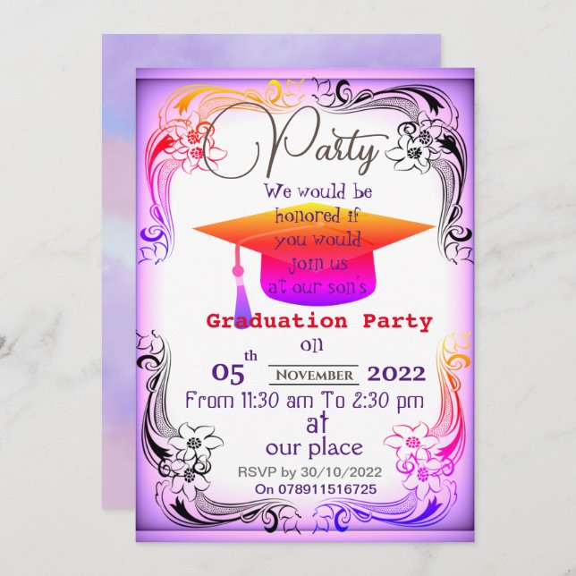 Invitación Completa el Grado   (Anverso / Reverso)