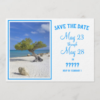 Invitación Completamente editable, guarda la fecha, Aruba Div