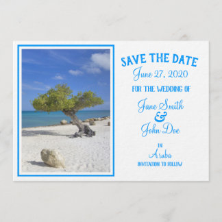 Invitación Completamente editable, guarda la fecha, Aruba Div
