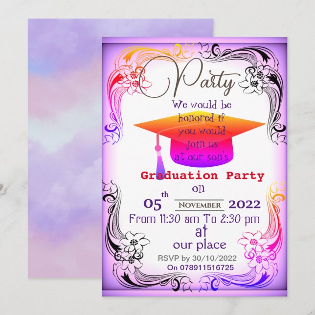 Invitación Completar la licenciatura   (Anverso / Reverso)