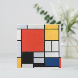 Invitación Composición abstracta vintage de Piet Mondrian