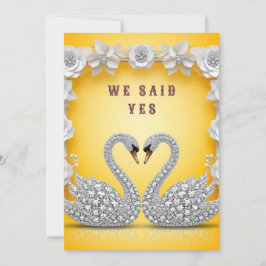 Invitación 🌸 Composición de Espejo de Cisne de Cristal Román