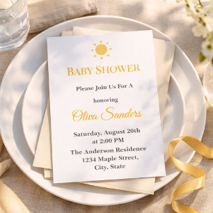 Invitación Composición Mínima del Sol Dorado