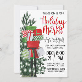 Invitación Compras en el mercado de vacaciones