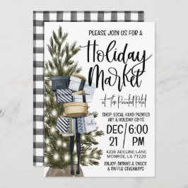 Invitación Compras en el mercado de vacaciones