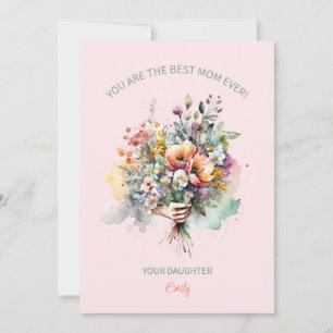 Invitación Comprimido de flores de agua para mamá