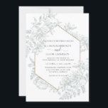 Invitación Comprimido Floral Geométrica Verde Sage En Un Boda<br><div class="desc">Sage Green Geometric Floral All In One Wedding Invitación Un magnífico color y un diseño geométrico hacen que esta invitación sea impresionante. El diseño presenta un esquema de color monocromático en bonitos tonos verde suave, un bonito esbozo floral de línea botánica floral y una tipografía personalizado con un borde geométrico...</div>