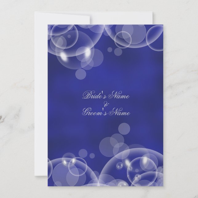 Invitación Compromiso azul #2 del boda del invierno de la (Anverso)
