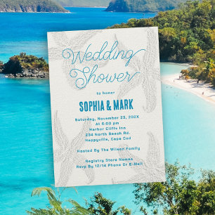 Invitación Compromiso Boda de Parejas Starfish Azul del Mar