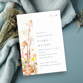 Invitación Compromiso Botánico Otoño de Mushroom