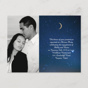 Invitación Compromiso con Bodas de Noche Starry