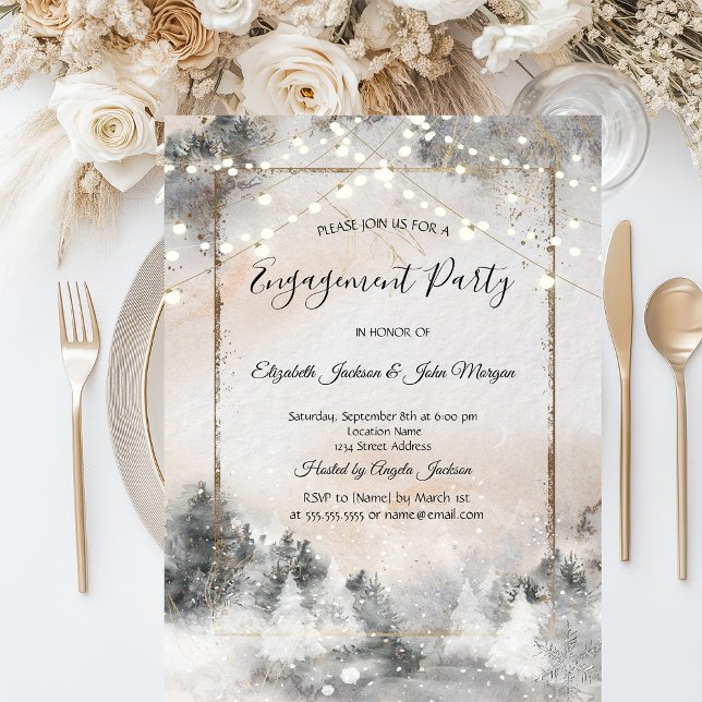 Invitación Compromiso con el bosque de árboles forestales (Subido por el creador)