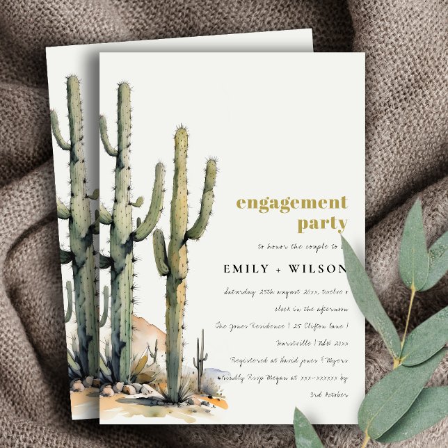Invitación Compromiso con el paisaje del desierto de Boho Cac (Subido por el creador)