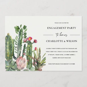 INVITACIÓN COMPROMISO CON LA FAUNA DE BOHO PINK FLORAL DESERT