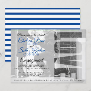 Invitación Compromiso de amor - Azul - Crea tu propio