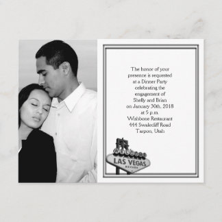 Invitación Compromiso de boda de destino de Las Vegas