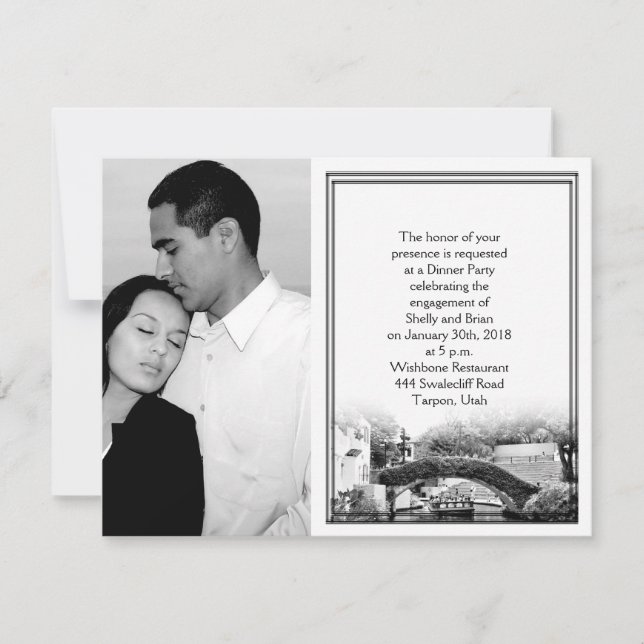 Invitación Compromiso de boda de destino de San Antonio (Anverso)