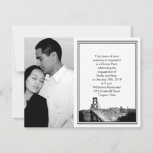 Invitación Compromiso de boda de destino de San Francisco