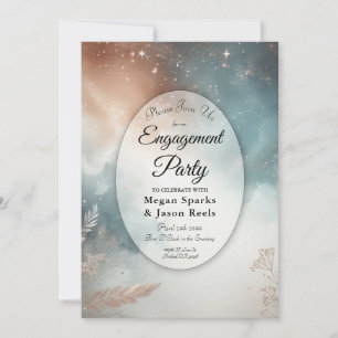 Invitación  Compromiso de cielos de polvo de estrellas de sal