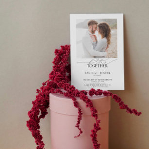 Invitación Compromiso de código QR de fotos de Better Togethe