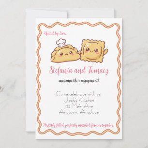 Invitación Compromiso de comida de empanada italiana española