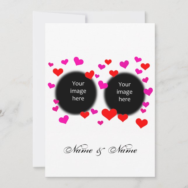 Invitación Compromiso de corazones (Anverso)