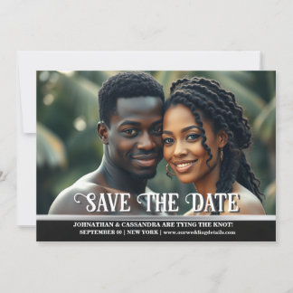 Invitación Compromiso de fotos de parejas salven la fecha DIY