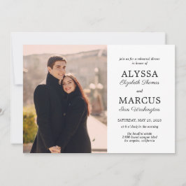 Invitación Compromiso de la cena de los Bodas invitados clási