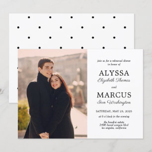 Invitación Compromiso de la cena de los Bodas invitados clási