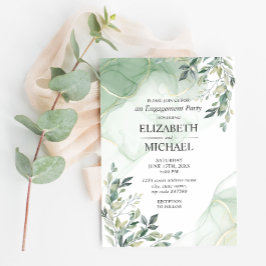 Invitación Compromiso de las acuarelas de Eucalyptus Greenery