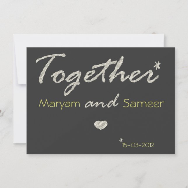 Invitación Compromiso de los bodas islámicos con papel modern (Anverso)