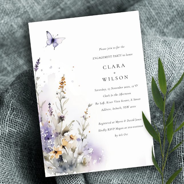 Invitación Compromiso de los Jardín de Mariposa Silvestre Lil (Subido por el creador)