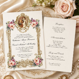 Invitación Compromiso de María José Bodas Católicas Floral