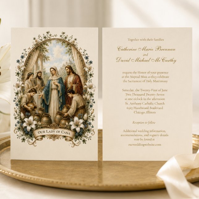 Invitación Compromiso de María y José Boda Católica (Subido por el creador)