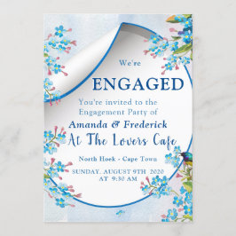 Invitación Compromiso de olvidos azules