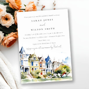 Invitación Compromiso de paisaje de San Francisco Painted Lad