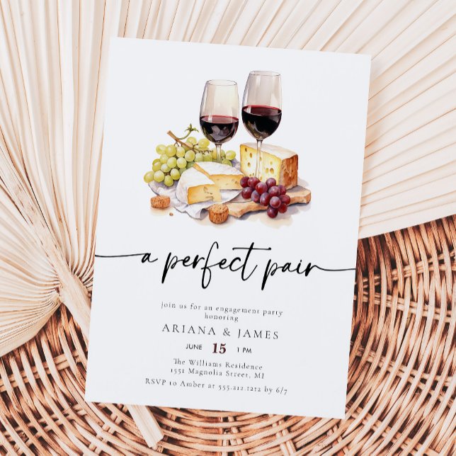 Invitación Compromiso de Queso de Agua de Pair Perfecto (Subido por el creador)