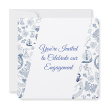 Compromiso de Romance Vintage Azul