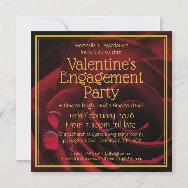 Invitación COMPROMISO DE SAN VALENTÍN Escrituras cristianas (Anverso)