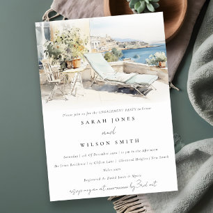 Invitación Compromiso del paisaje acuático de Curfu Grecia
