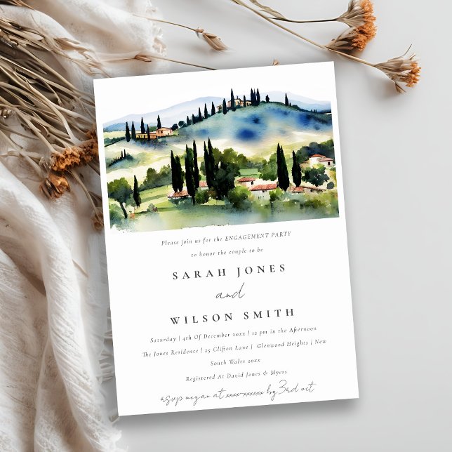 Invitación Compromiso del paisaje acuático de la Toscana Ital (Subido por el creador)