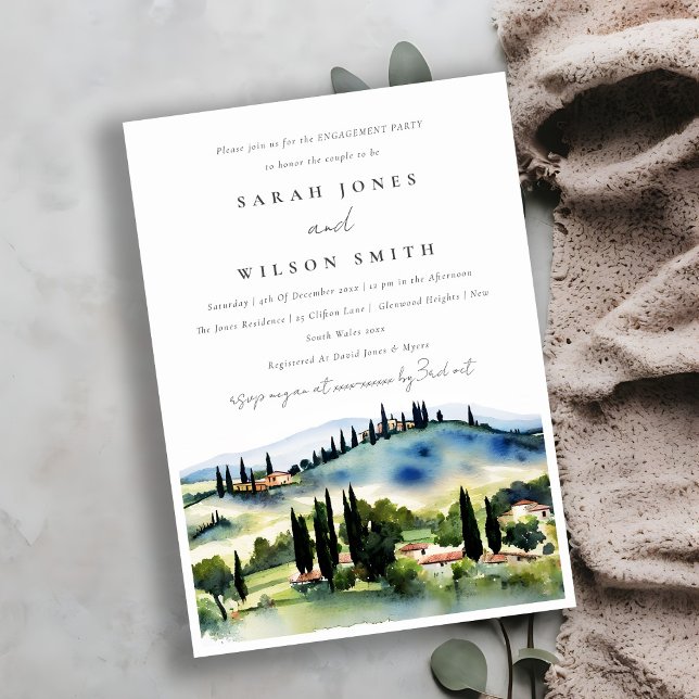 Invitación Compromiso del paisaje acuático de la Toscana Ital (Subido por el creador)