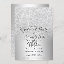 Invitación Compromiso del Relieve metalizado metálico oscuro 