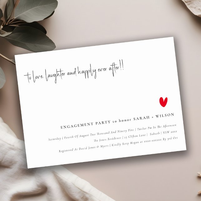 Invitación Compromiso Elegante Simple Mínimo De Guión Del Cor (Subido por el creador)