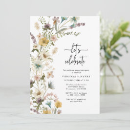Invitación Compromiso Floral Elegante