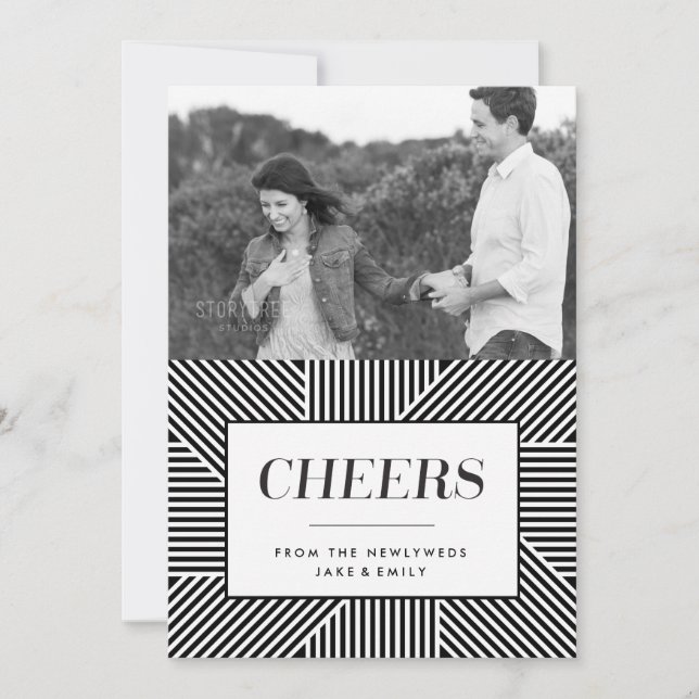 Invitación compromiso intrépido del día de fiesta 5 x 7, (Anverso)